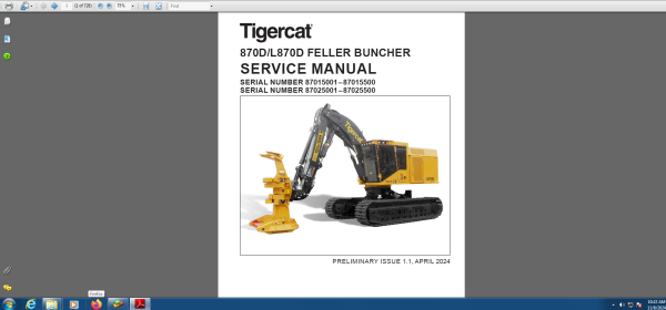 Tigercat EPC 11.2024 Spare Parts Catalog Service Operator Manuals VMWARE 2