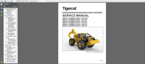 Tigercat EPC 11.2024 Spare Parts Catalog Service Operator Manuals VMWARE 5