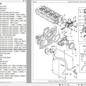 Yanmar 4TNV98 ZNMS 4TNV98 ZNMS2 4TNV98 ZNGT 4TNV98T ZNMS 4TNV98 ZNTBL 4TNV98T ZNTBL 4TNV98T ZXNMS and 4TNV98T ZXNMS2 Engine Parts Manual 917304