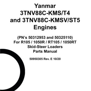 Yanmar TNV88C KMST4 TNV88C KMSVST5 Engine Parts Manual 50950305E