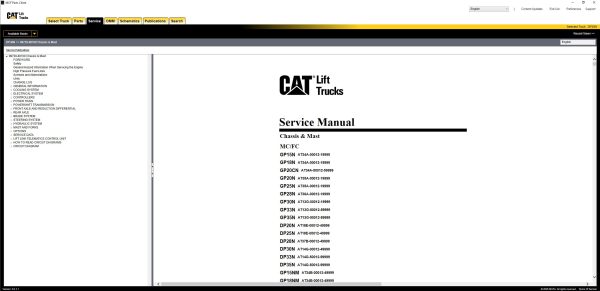 CAT Forklift MCFA NA 12.2024 EPC Workshop Manual 5