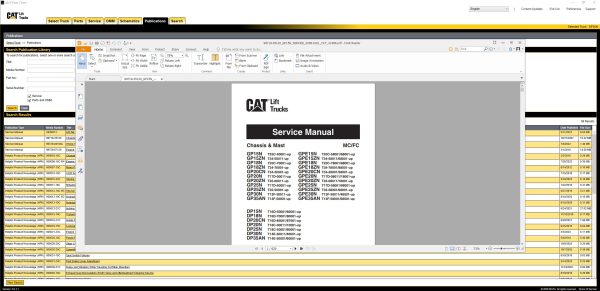 CAT Forklift MCFA NA 12.2024 EPC Workshop Manual 7