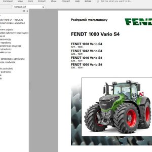 Fendt Tractor PDF 2023 Operator Workshop Manual Diagrams PL 1