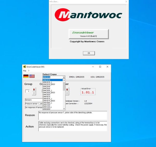 Grove Crane Error Code Viewer Collection 2