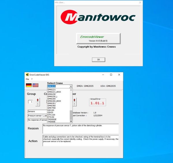 Grove Crane Error Code Viewer Collection 4