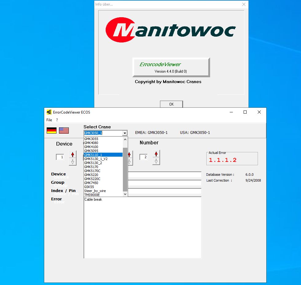 Grove Crane Error Code Viewer Collection 6
