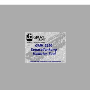 Grove Crane GMK 6250 Separatlenkung Kalibrier Tool 5