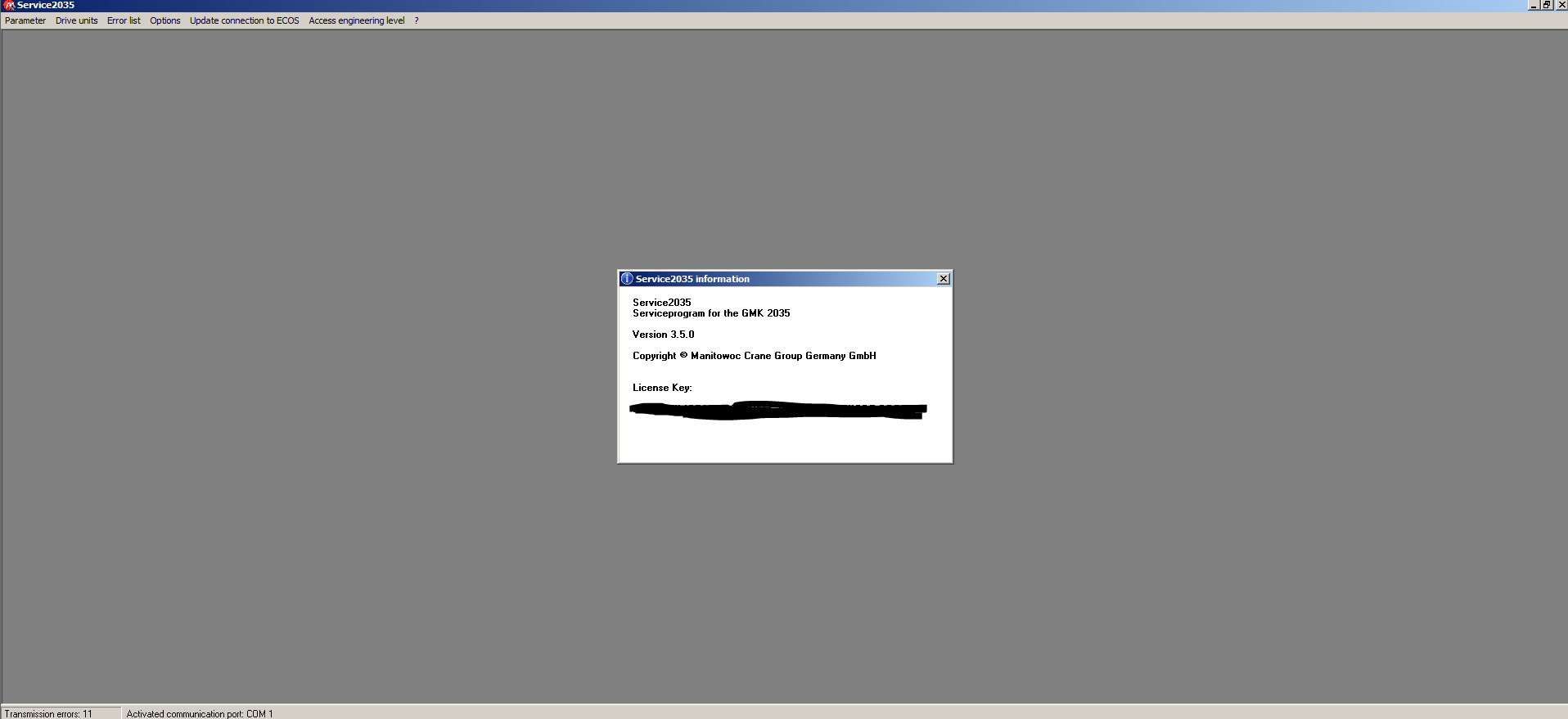 Grove Crane GMK2035 Verison 3.5.0 Standard Service Program Unlocked
