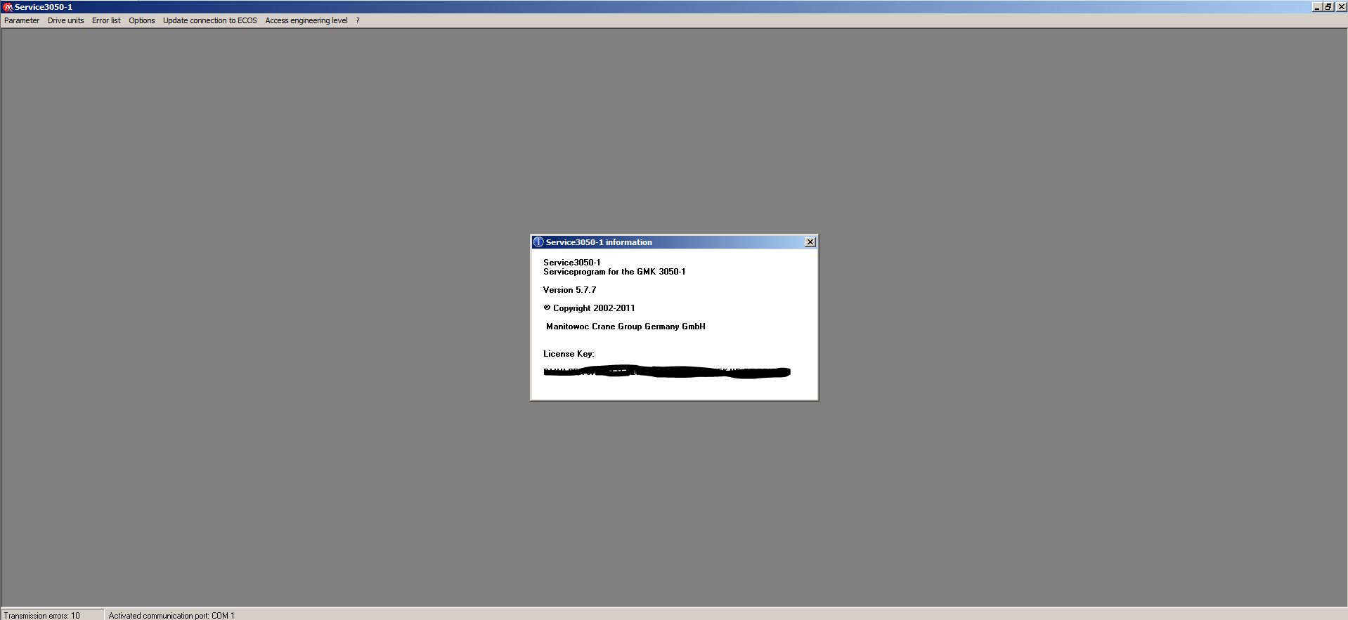 Grove Crane GMK3050 1 Version 5.7.7 Standard Service Program