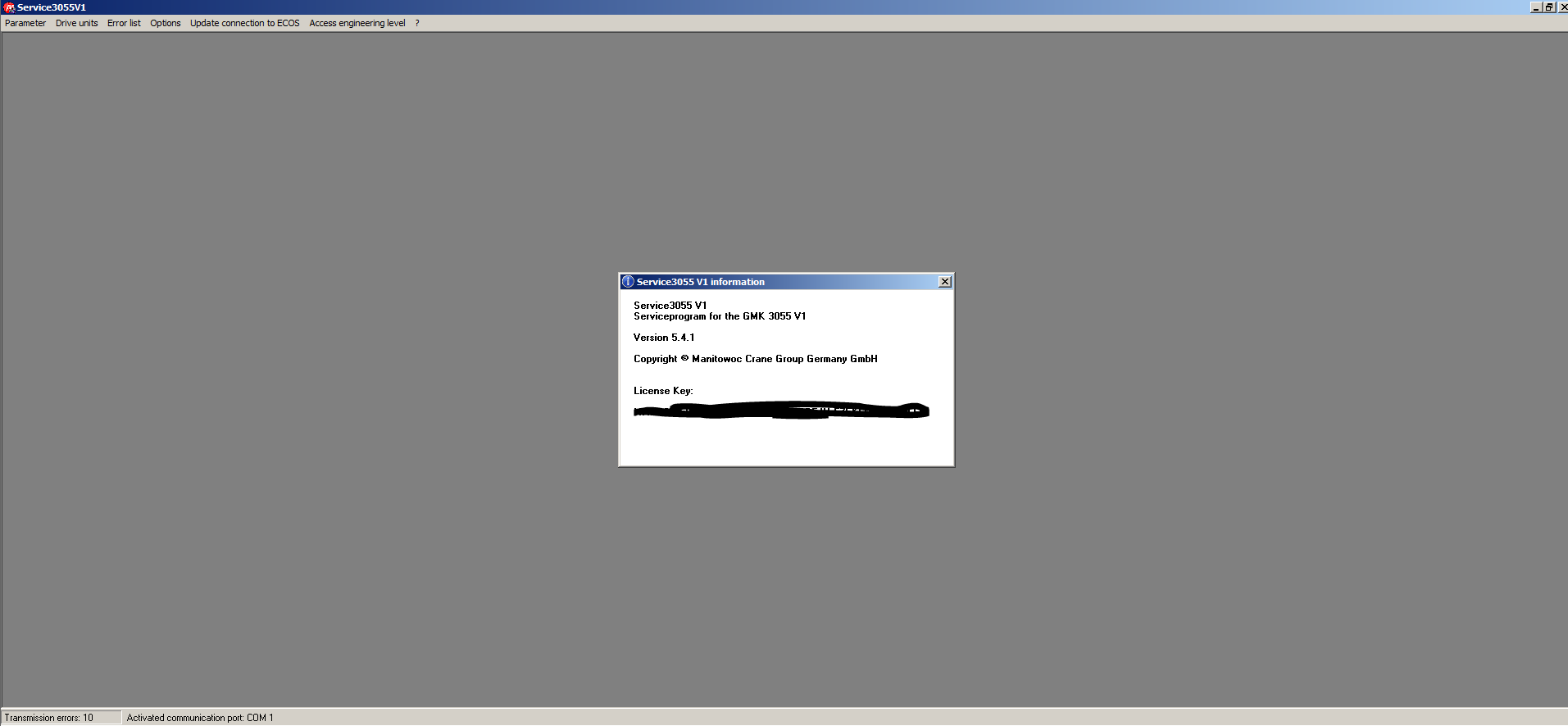 Grove Crane GMK3055 V1 Verison 5.4.1 Standard Service Program