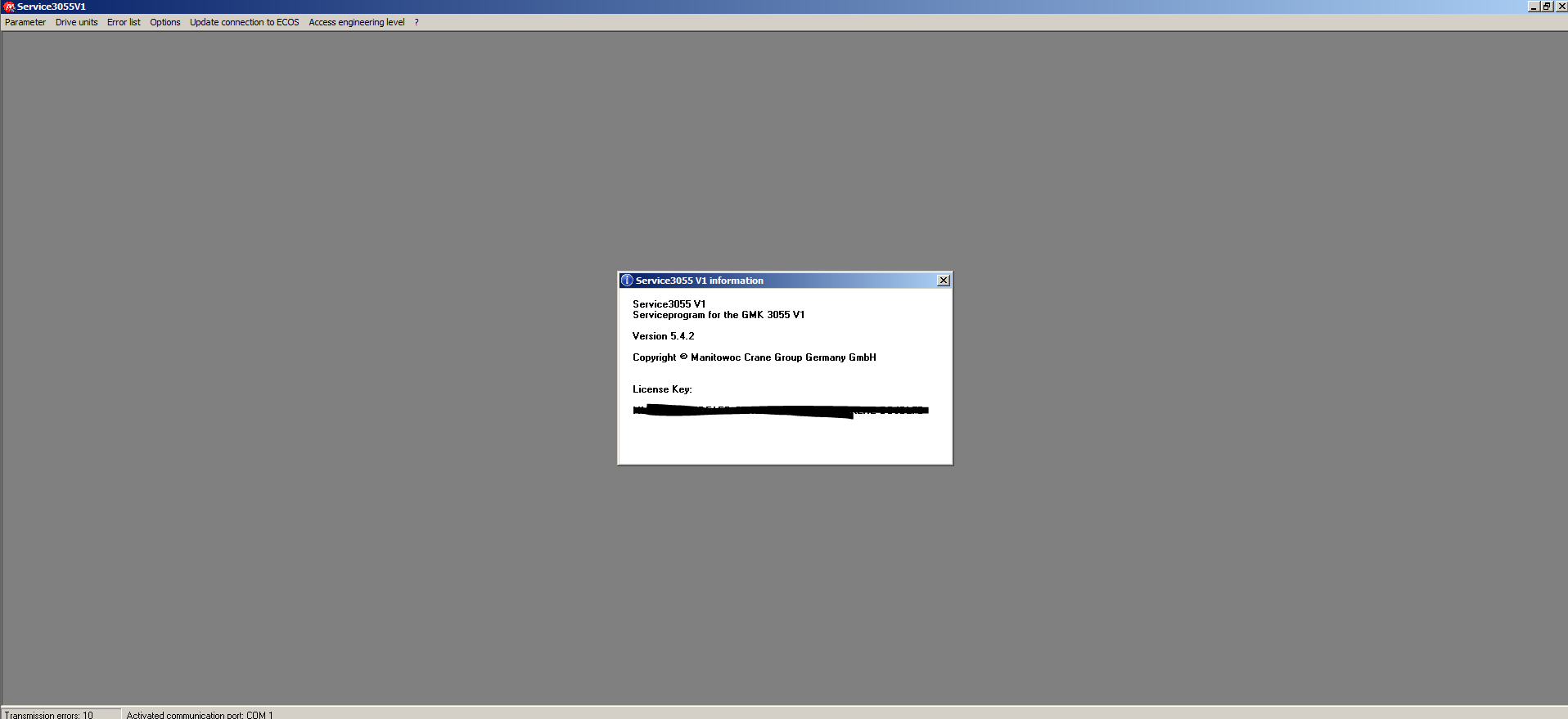 Grove Crane GMK3055 V1 Verison 5.4.2 Standard Service Program
