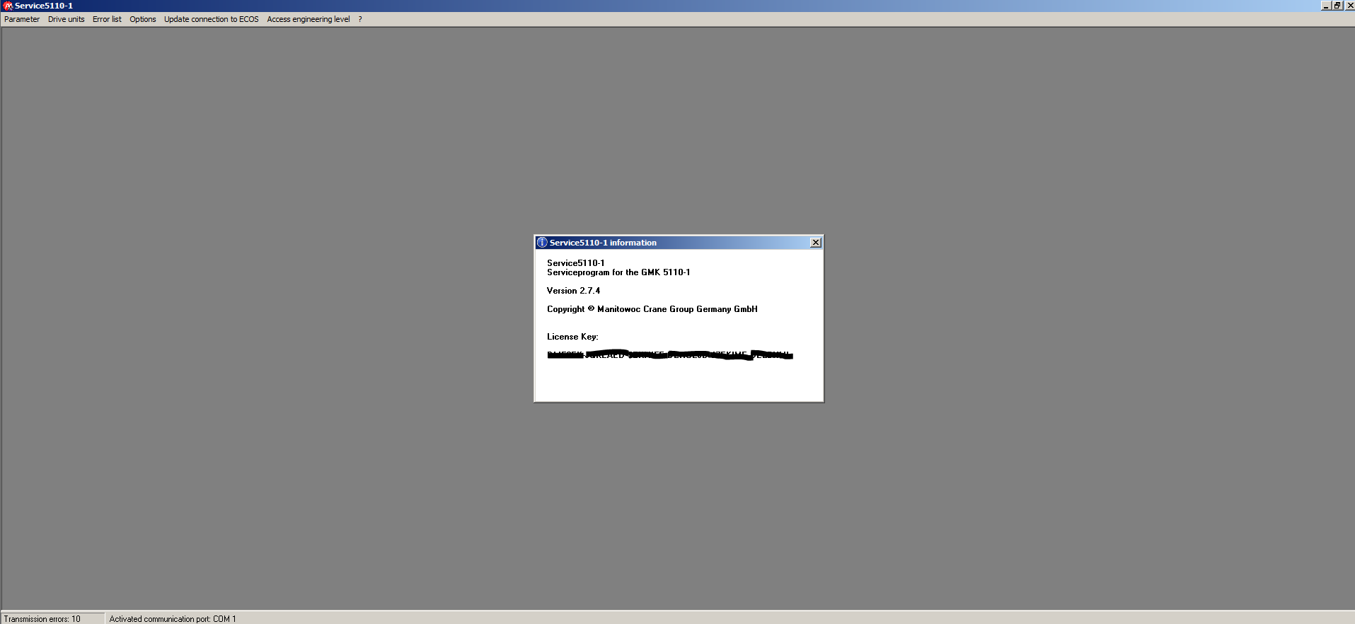 Grove Crane GMK5110 1 Version 2.7.4 Standard Service Program