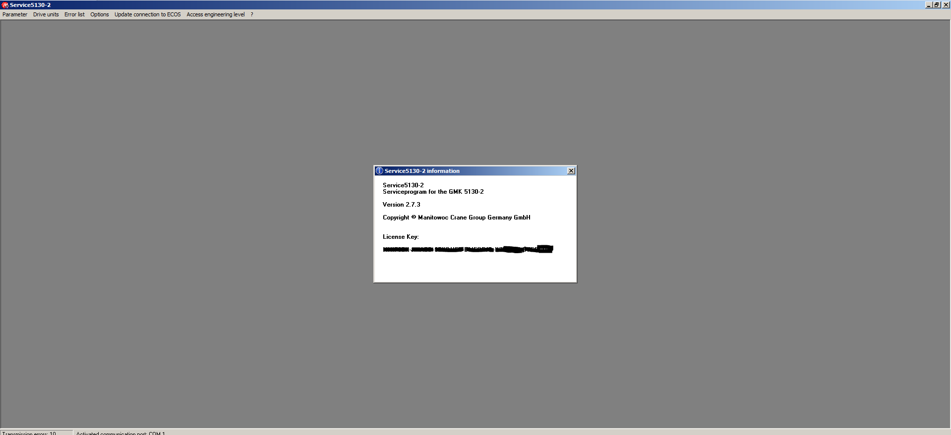 Grove Crane GMK5130 2 Version 2.7.3 Standard Service Program