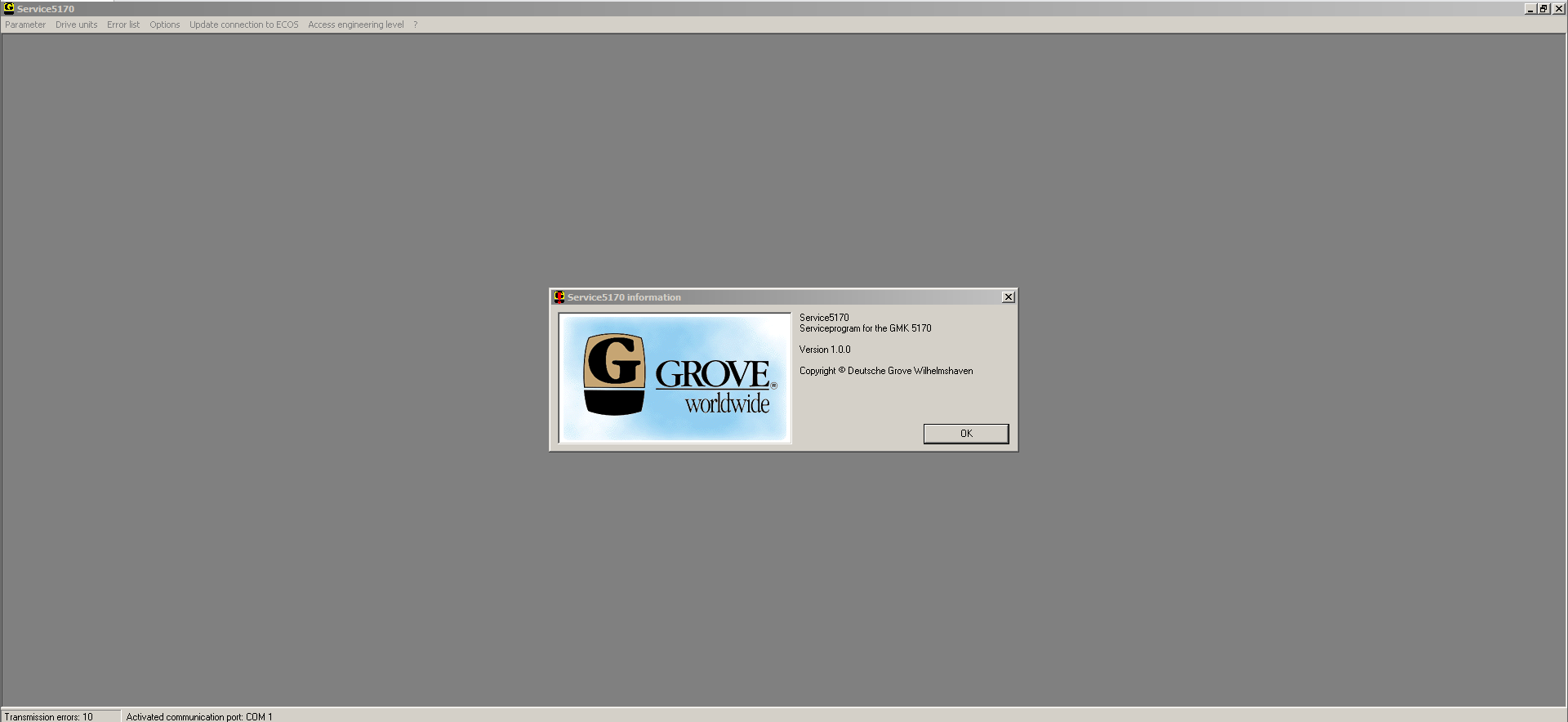 Grove Crane GMK5170 Version 1.0.0 Standard Service Program
