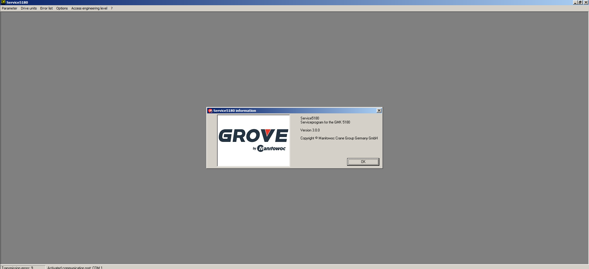 Grove Crane GMK5180 Version 3.0.0 Standard Service Program