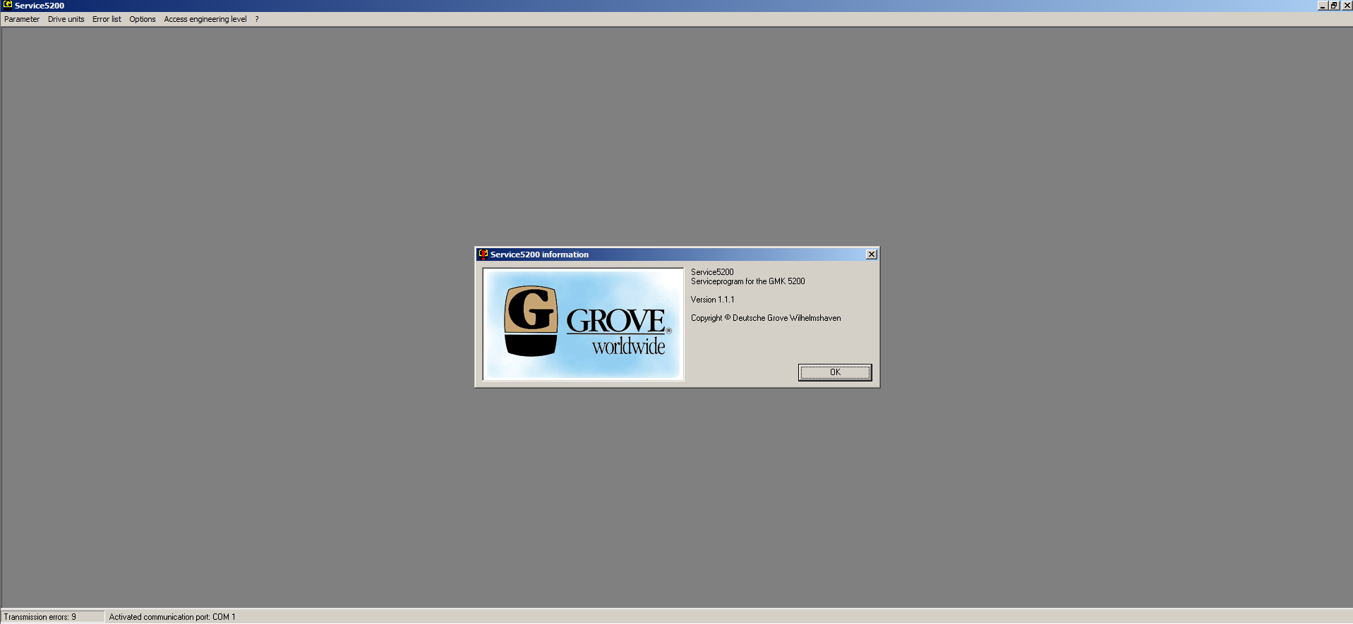 Grove Crane GMK5200 Version 1.1.1 Standard Service Program