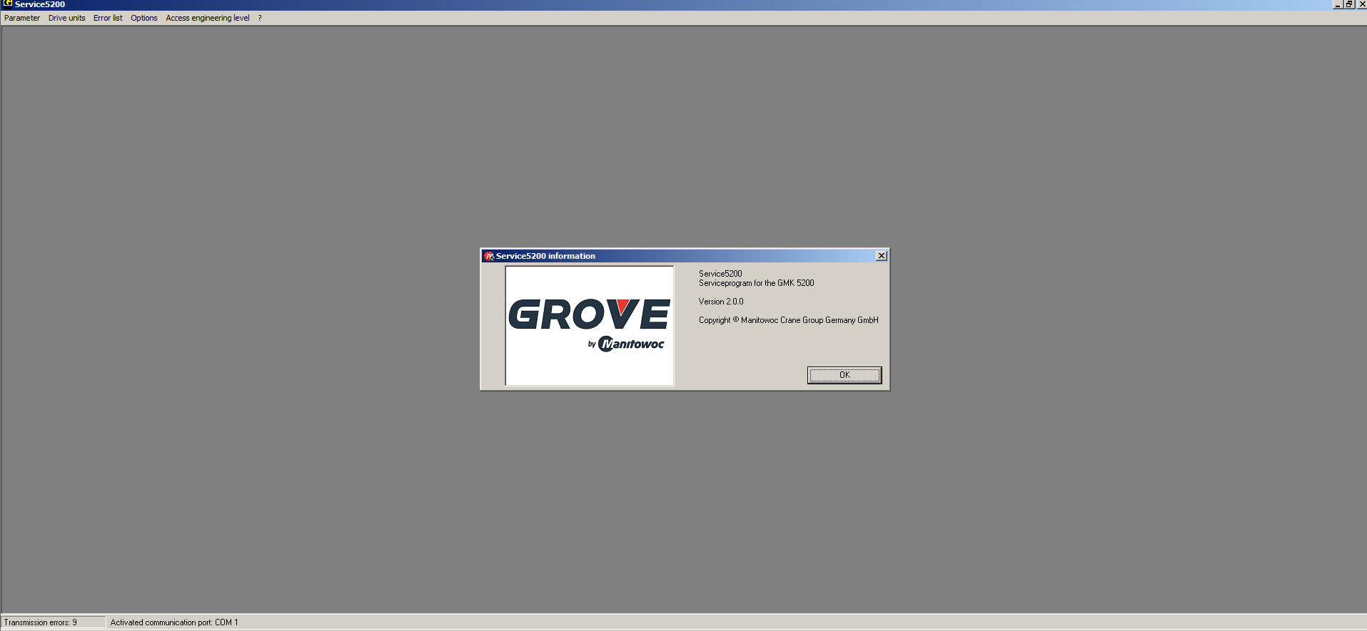 Grove Crane GMK5200 Version 2.0.0 Standard Service Program