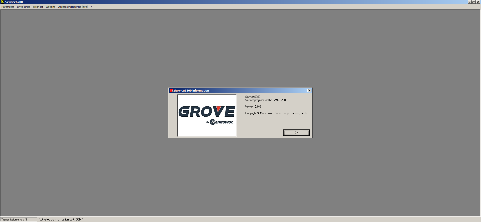 Grove Crane GMK6200 Version 2.0.0 Standard Service Program