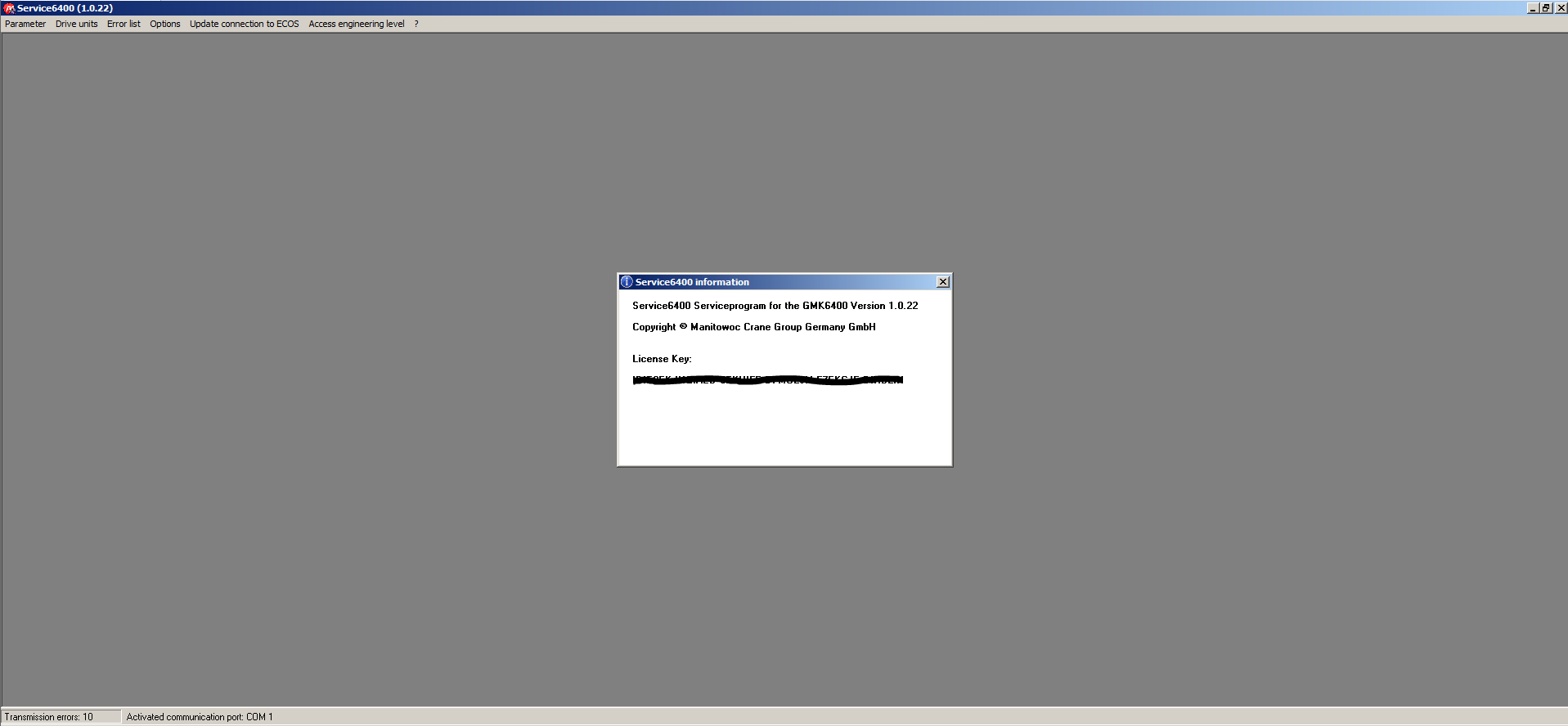 Grove Crane GMK6400 Version 1.0.22 Standard Service Program