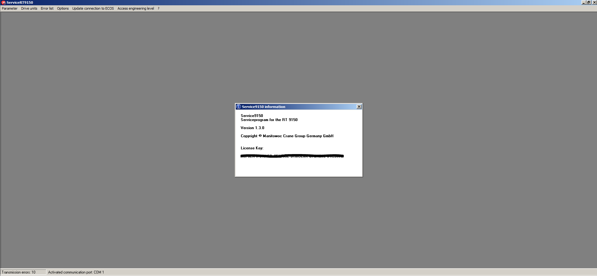 Grove Crane RT9150E Version 1.3.0 Standard Service Program