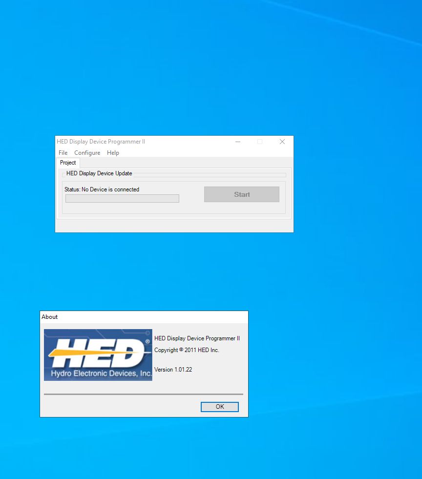 HED Display 1.01.22 Device Programmer II
