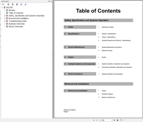 Hyundai Excavator HX17E Service Manual