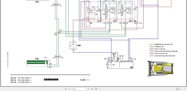 Liebherr Crawler Dozer PR734 Electrical and Hydraulic Schematics 2