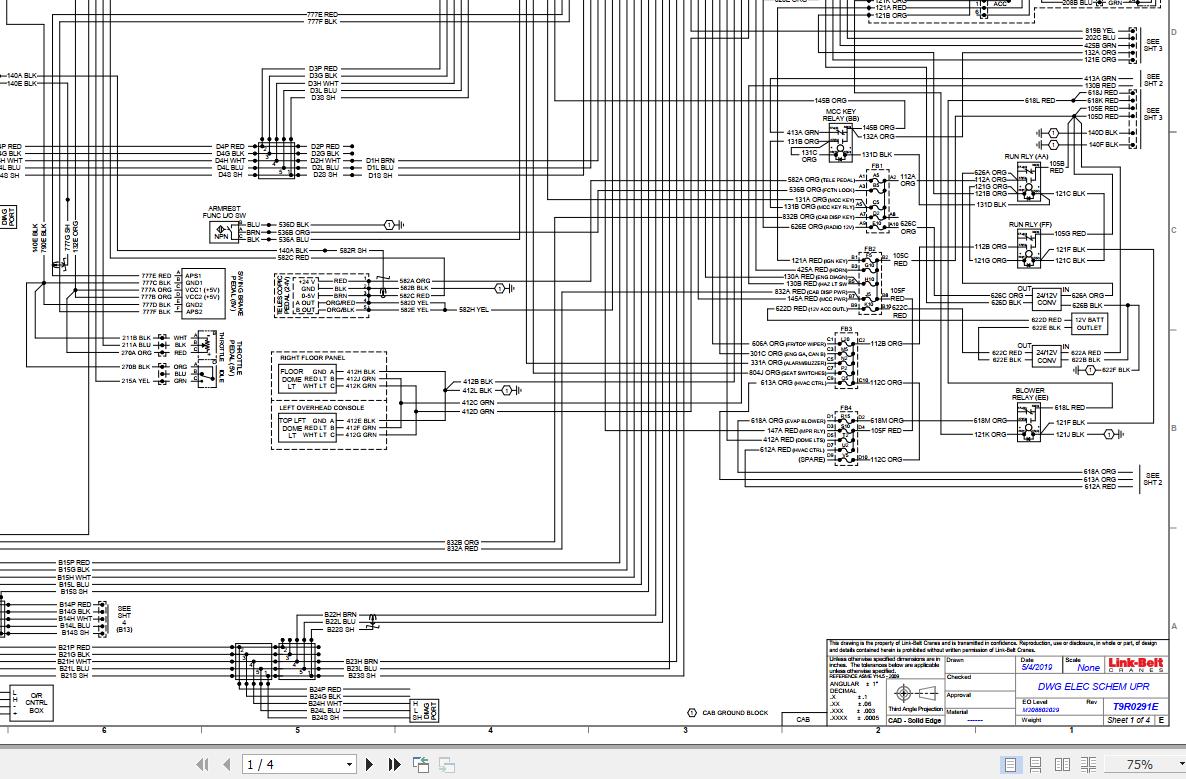 Link Belt Crane 100RT Hydraulic and Electrical Diagrams