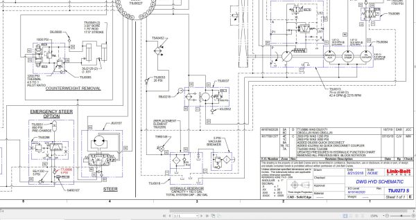 Link Belt Crane 100RT Hydraulic and Electrical Diagrams 1