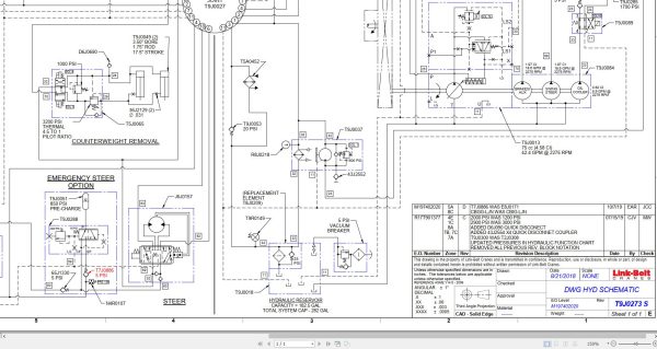 Link Belt Crane 100RTXP Electrical and Hydraulic Diagrams 1