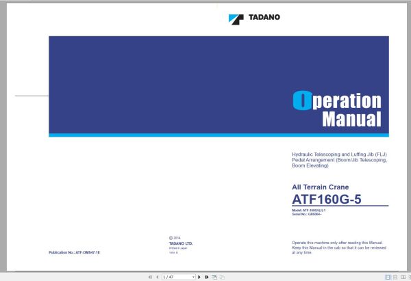 Tadano Mobile Crane 13.5 GB PDF DVD Updated 03.2022 Operator Maintenance Manual DVD 03 8
