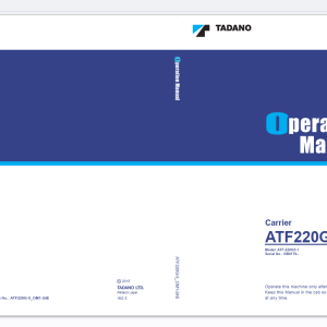 Tadano Mobile Crane 30.1 GB PDF DVD Updated 12.2024 Operator and Maintenance Manual 2