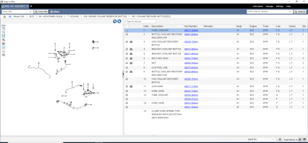 Chrysler Fiat FCA EPC5 01.2025 Spare Parts Catalogue 3