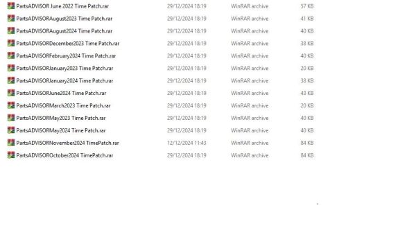 John Deere PA Parts Advisor Time Patch Files Collection