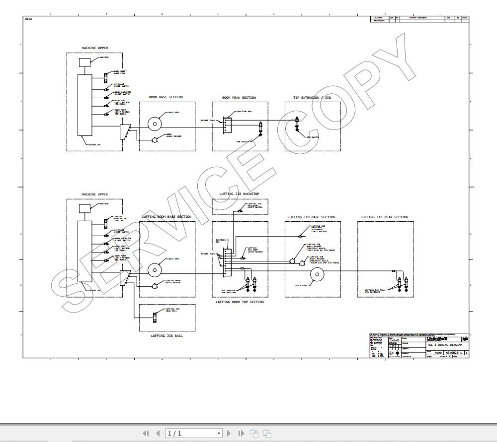 Link Belt Crane 218 HSL LUFFER Diagram Schematics