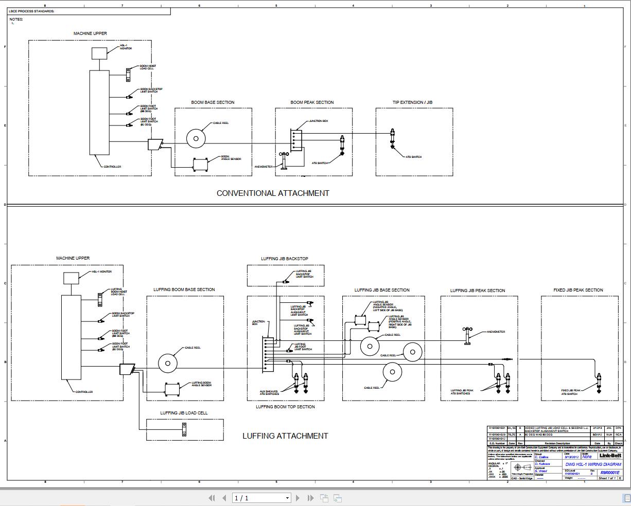 Link Belt Crane 248 HSL LUFFER Diagram Schematics