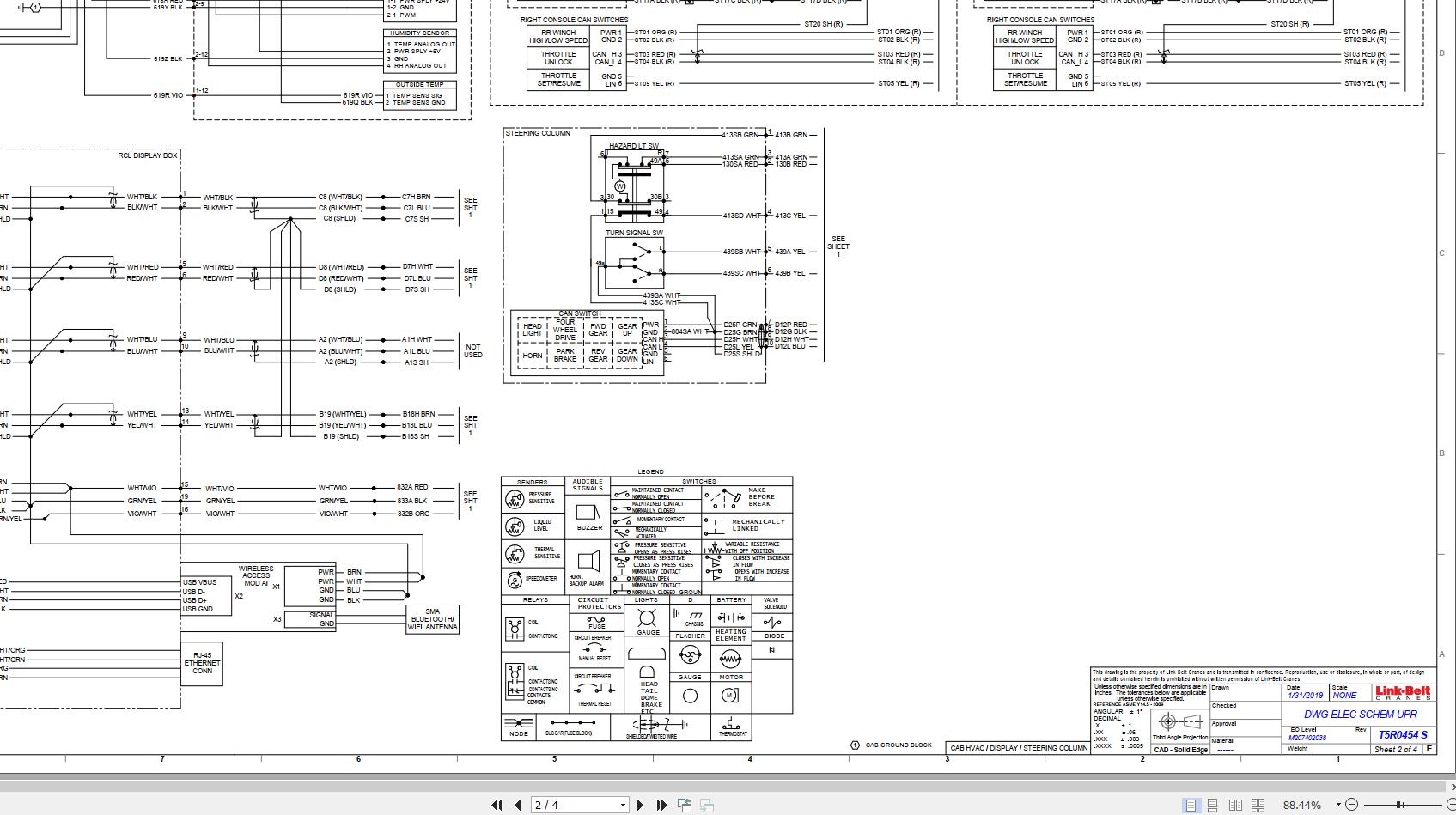 Link Belt Crane 75RT Electrical and Hydraulic Diagrams