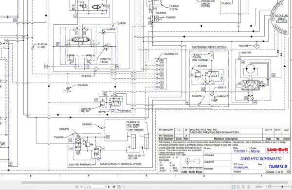 Link Belt Crane 75RT Electrical and Hydraulic Diagrams 1