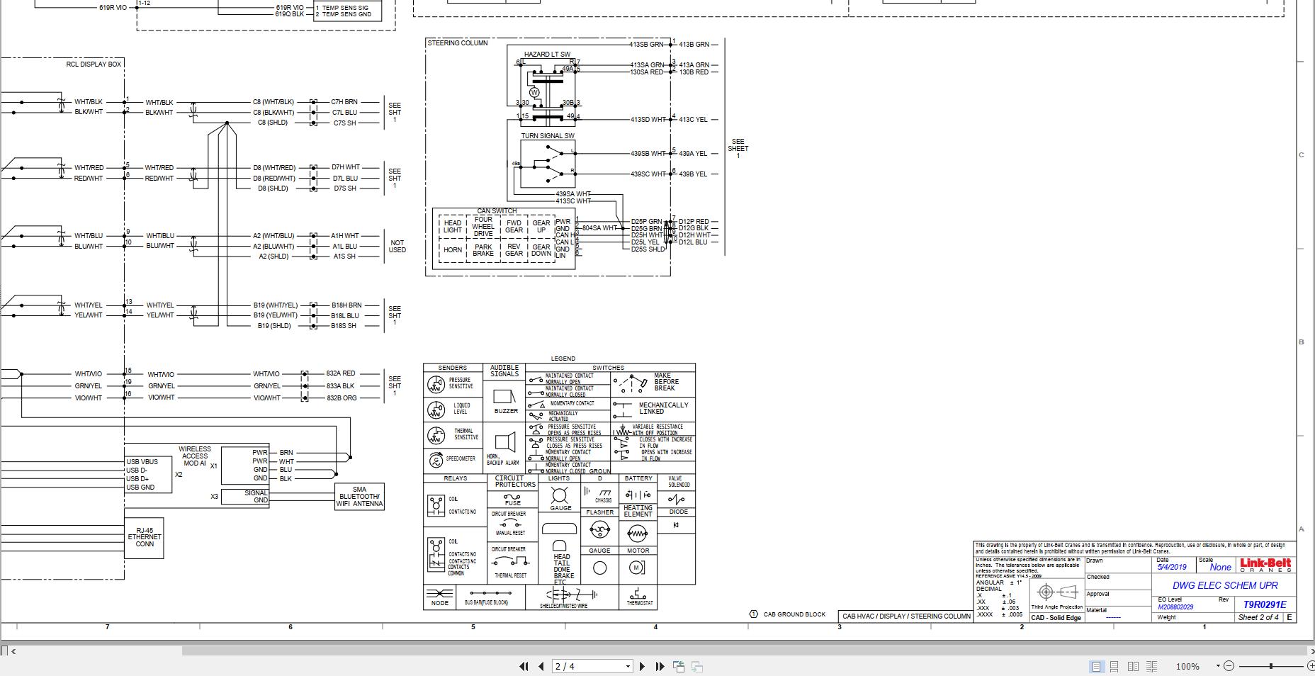 Link Belt Crane 80RT Electrical and Hydraulic Diagrams