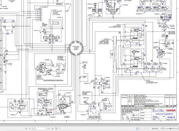 Link Belt Crane 80RT Electrical and Hydraulic Diagrams 1