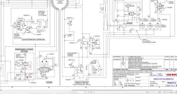Link Belt Crane 90RT Hydraulic and Electrical Diagrams 1