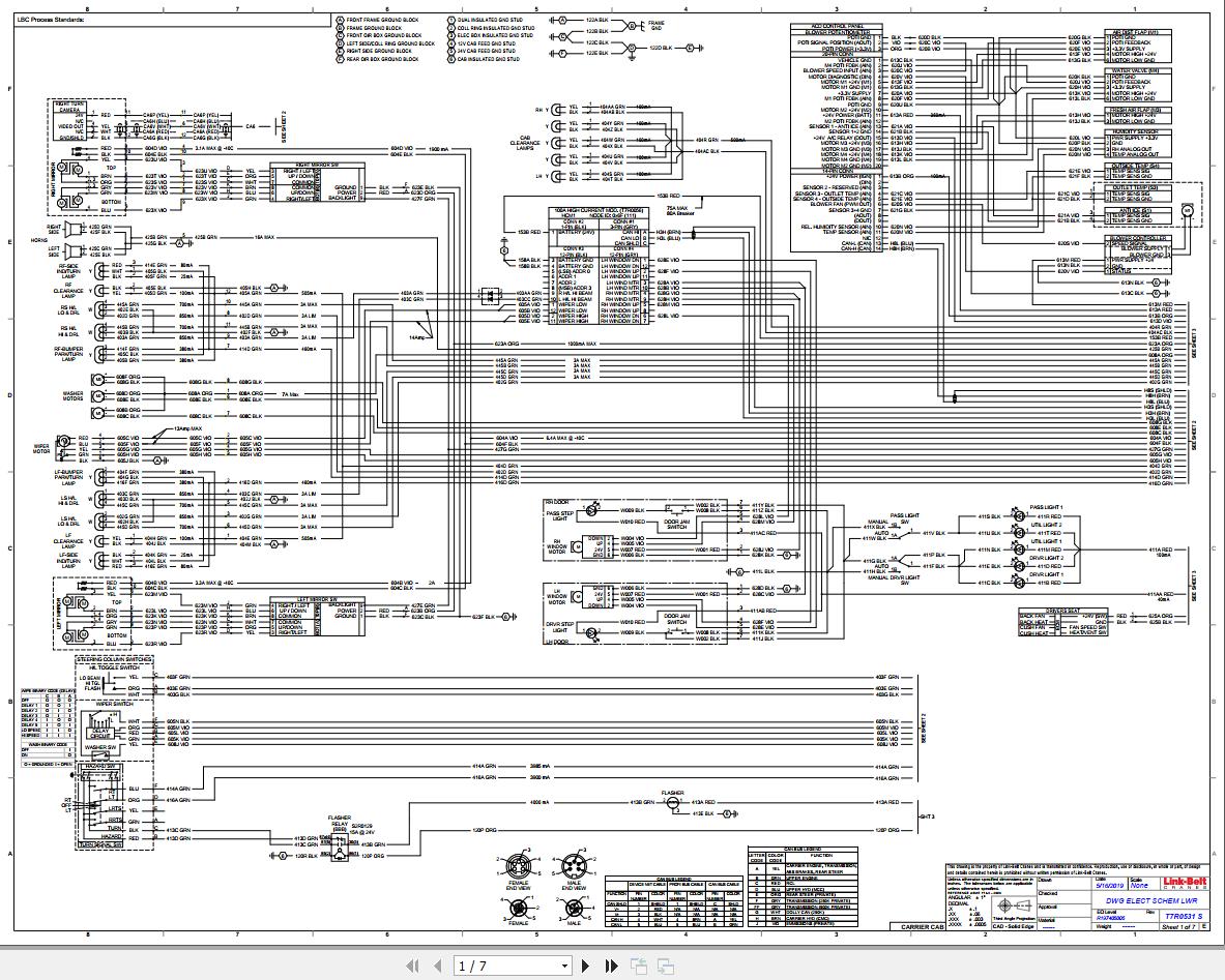 Link Belt Crane ATC T7 Electrical and Hydraulic Diagrams