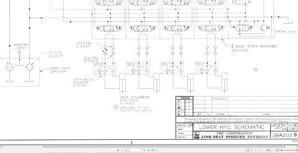 Link Belt Crane HC 258 Hydraulic and Electrical Diagrams