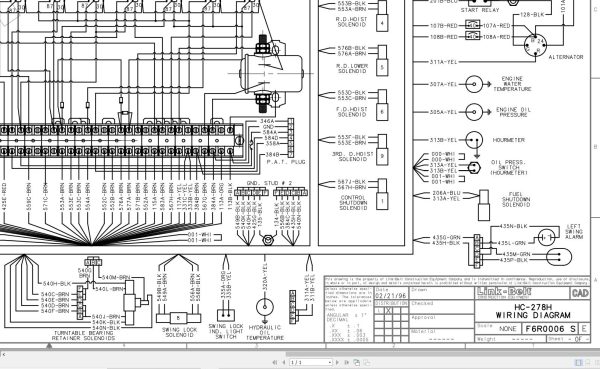 Link Belt Crane HC 278H LUFF Electric Diagrams
