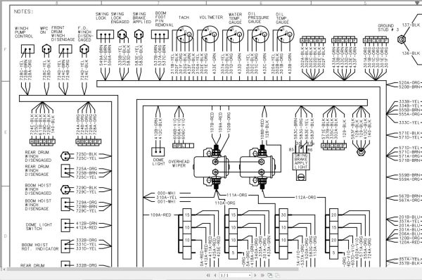 Link Belt Crane HC 278H LUFF Electric Diagrams 1