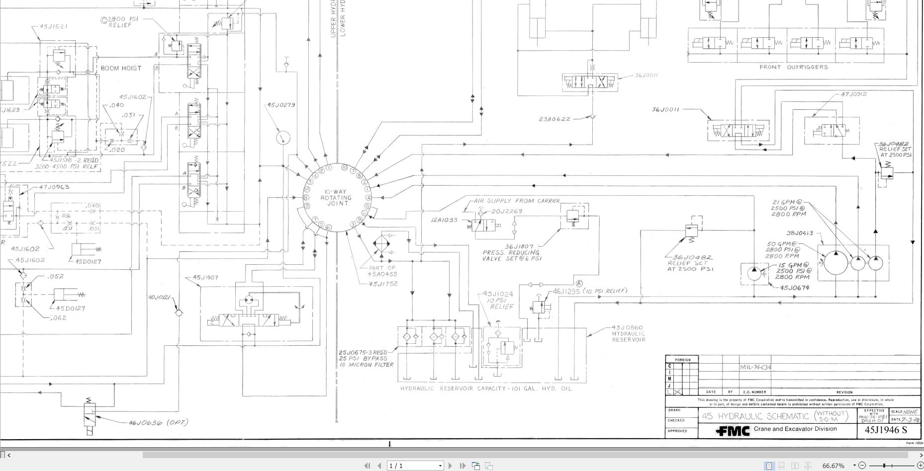 Link Belt Crane HSP 18XL Hydraulic and Electrical Diagrams