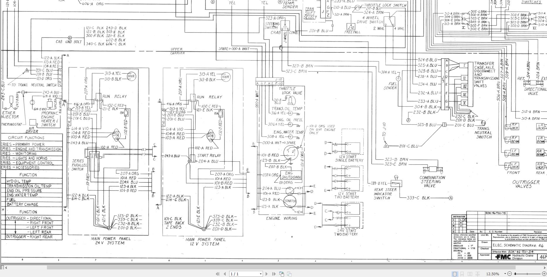 Link Belt Crane HSP 40 Hydraulic and Electrical Diagrams