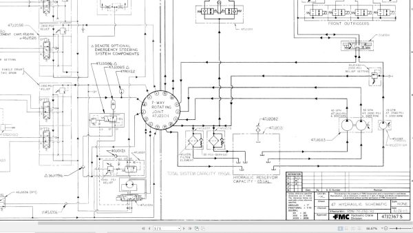 Link Belt Crane HSP 8015 Electrical and Hydraulic Diagrams 1