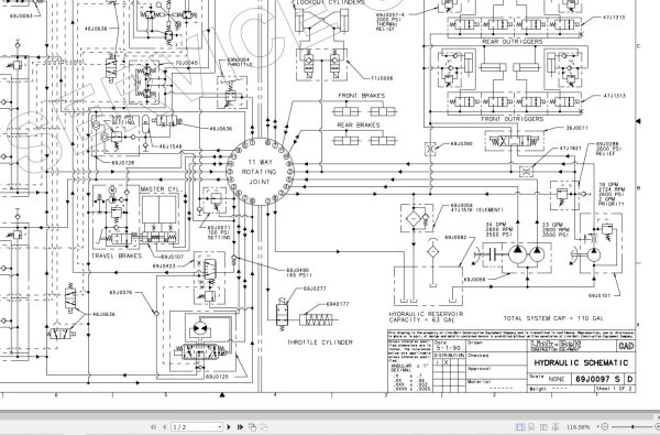 Link Belt Crane HSP 8018C Electrical and Hydraulic Diagrams