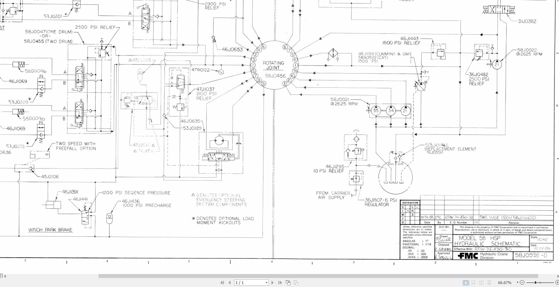 Link Belt Crane HSP 8018XL Hydraulic and Electrical Diagrams